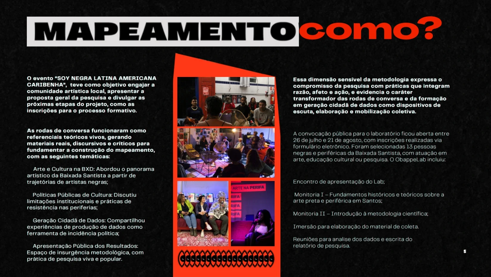 Revista Olhares Periféricos, página Mapeamento: como?
