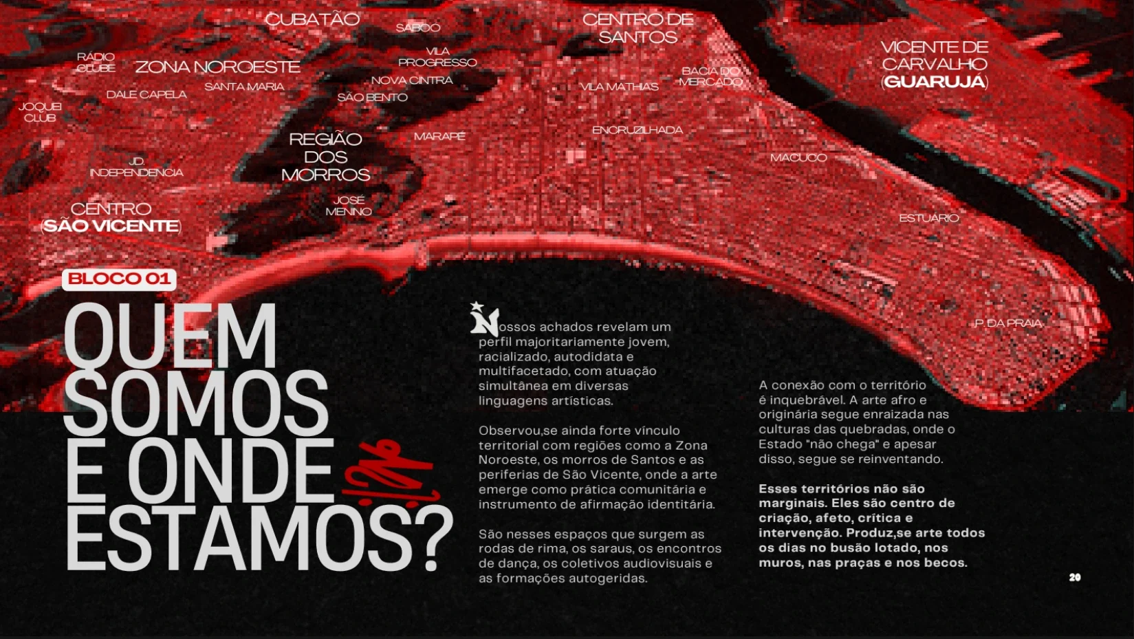 Revista Olhares Periféricos, Bloco 01: Quem somos e onde estamos?