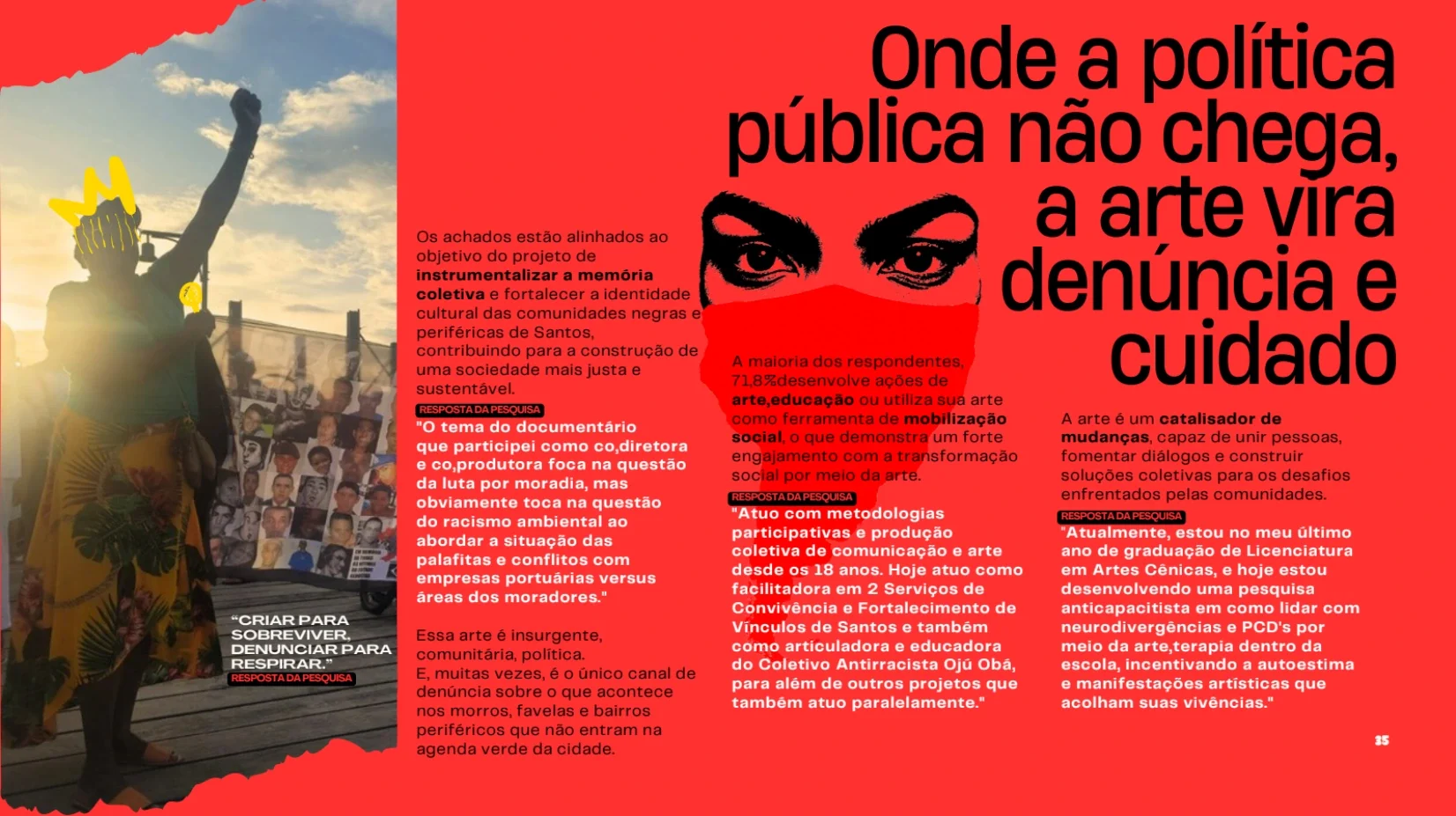Revista Olhares Periféricos, Onde a política pública não chega, a arte vira denúncia e cuidado