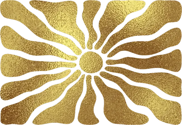 Grafismo de sol dourado
