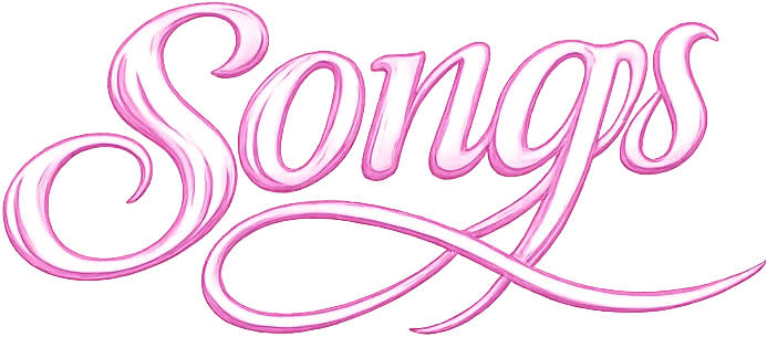 Letreiro Songs em rosa