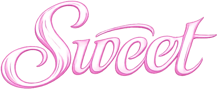 Letreiro Sweet em rosa