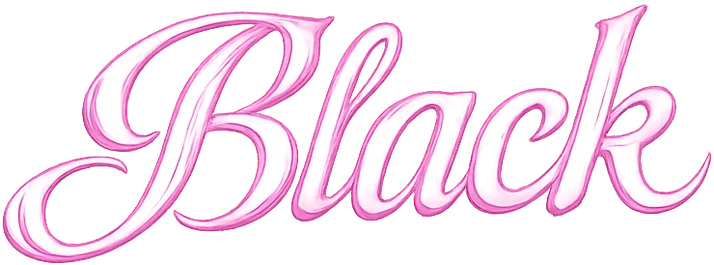 Letreiro Black em rosa