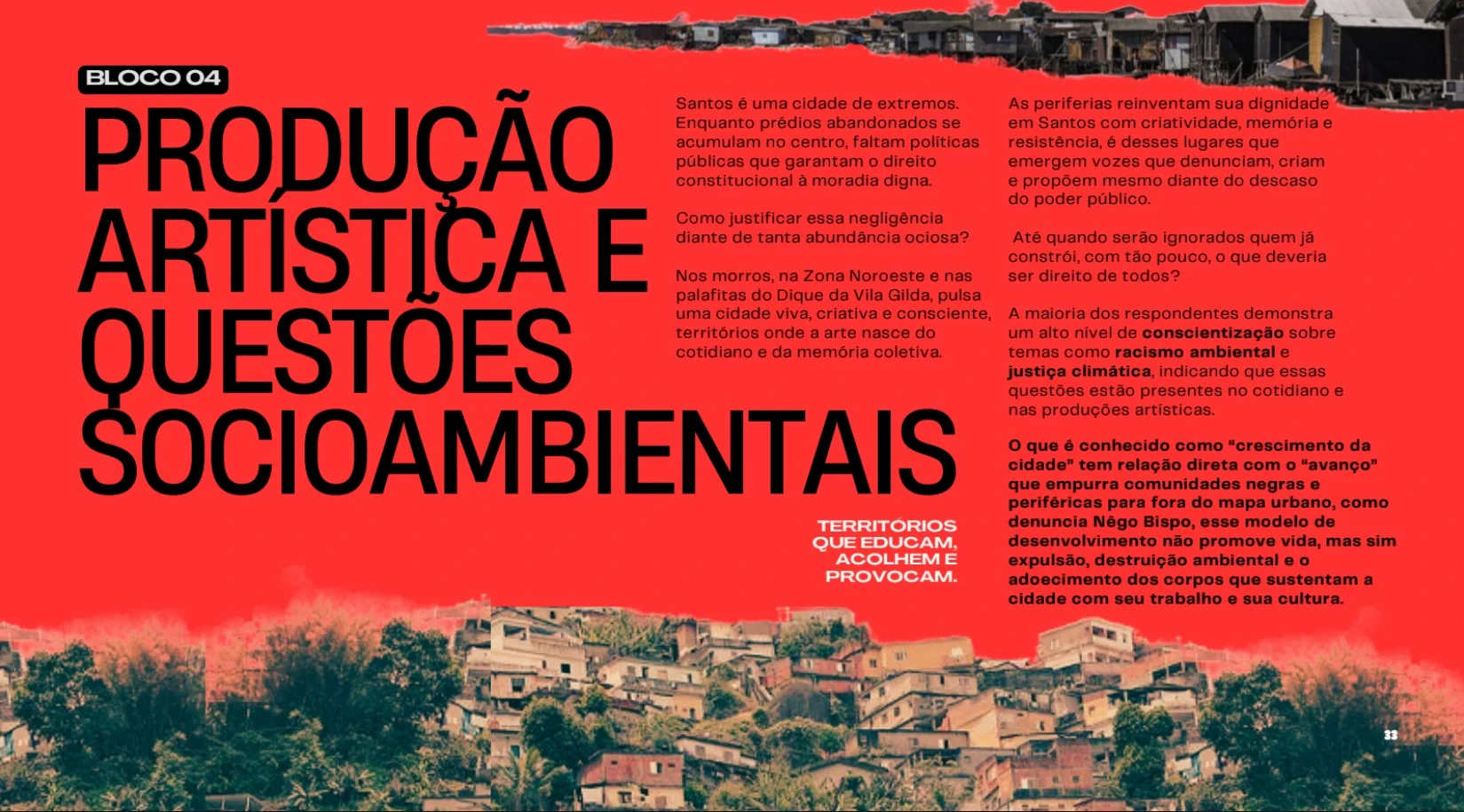 Revista Olhares Periféricos, Bloco 04: Produção artística e questões socioambientais