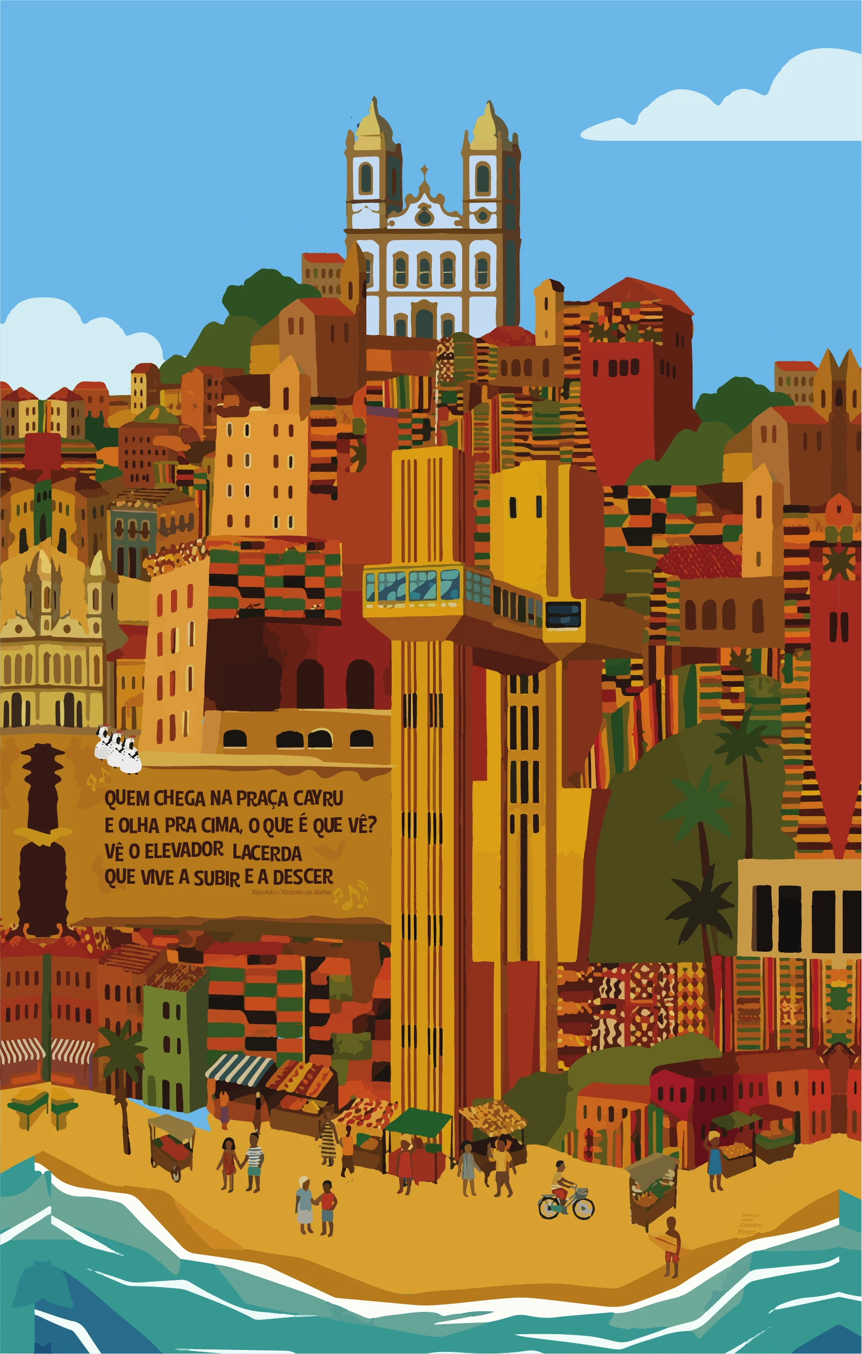 Porta de nichos com a ilustração de Salvador